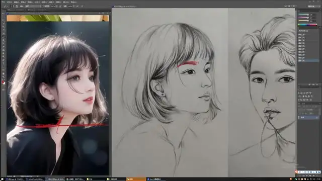 头像速写设计基础：从线条到完整头像的绘画技巧